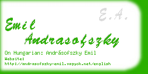 emil andrasofszky business card